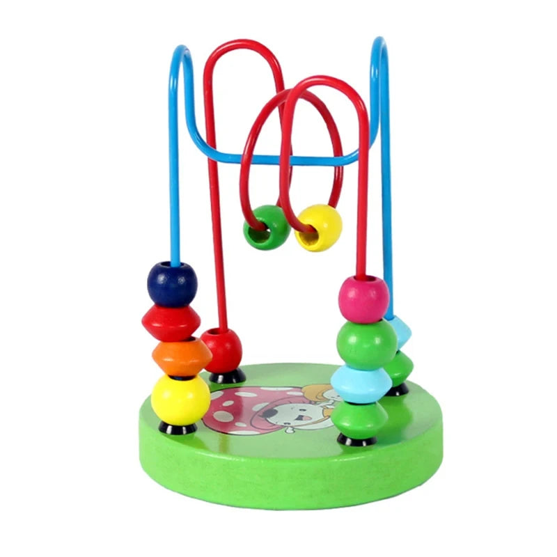 Brinquedo Educativo de Madeira – Labirinto de Contas Estilo Montessori