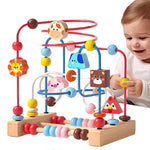 Load image into Gallery viewer, Brinquedo Educativo de Madeira – Labirinto de Contas Estilo Montessori