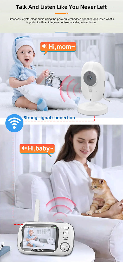 Babá Eletrônica com Câmera e Tela de 3.5"