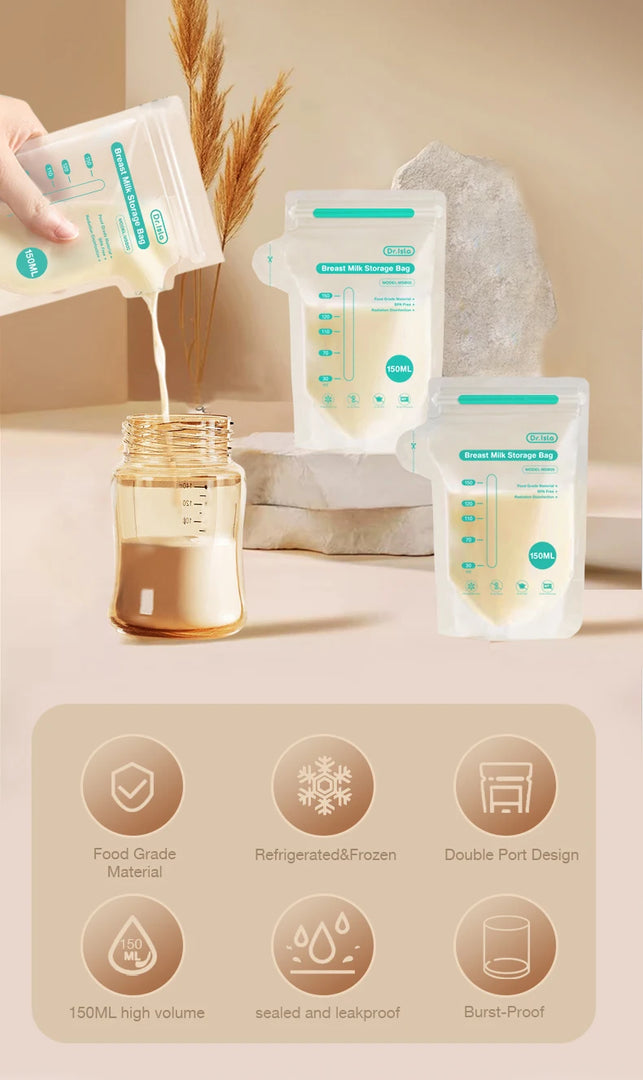Sacos de Armazenamento de Leite Materno – 150ml / 250ml 🍼💖