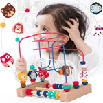 Load image into Gallery viewer, Brinquedo Educativo de Madeira – Labirinto de Contas Estilo Montessori