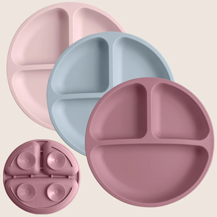 Conjunto de Pratos de Silicone Infantil