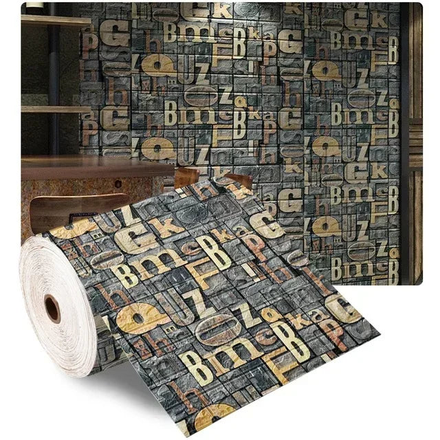 Adesivo de Parede 3D Efeito Tijolinho