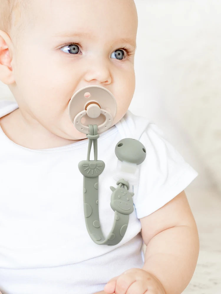 Clipe de Chupeta em Silicone – Conforto, Estilo e Segurança para o Seu Bebê