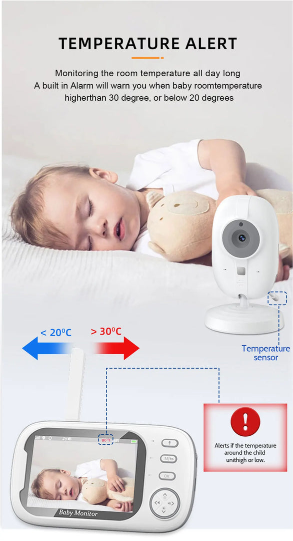 Babá Eletrônica com Câmera e Tela de 3.5"