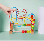 Load image into Gallery viewer, Brinquedo Educativo de Madeira – Labirinto de Contas Estilo Montessori